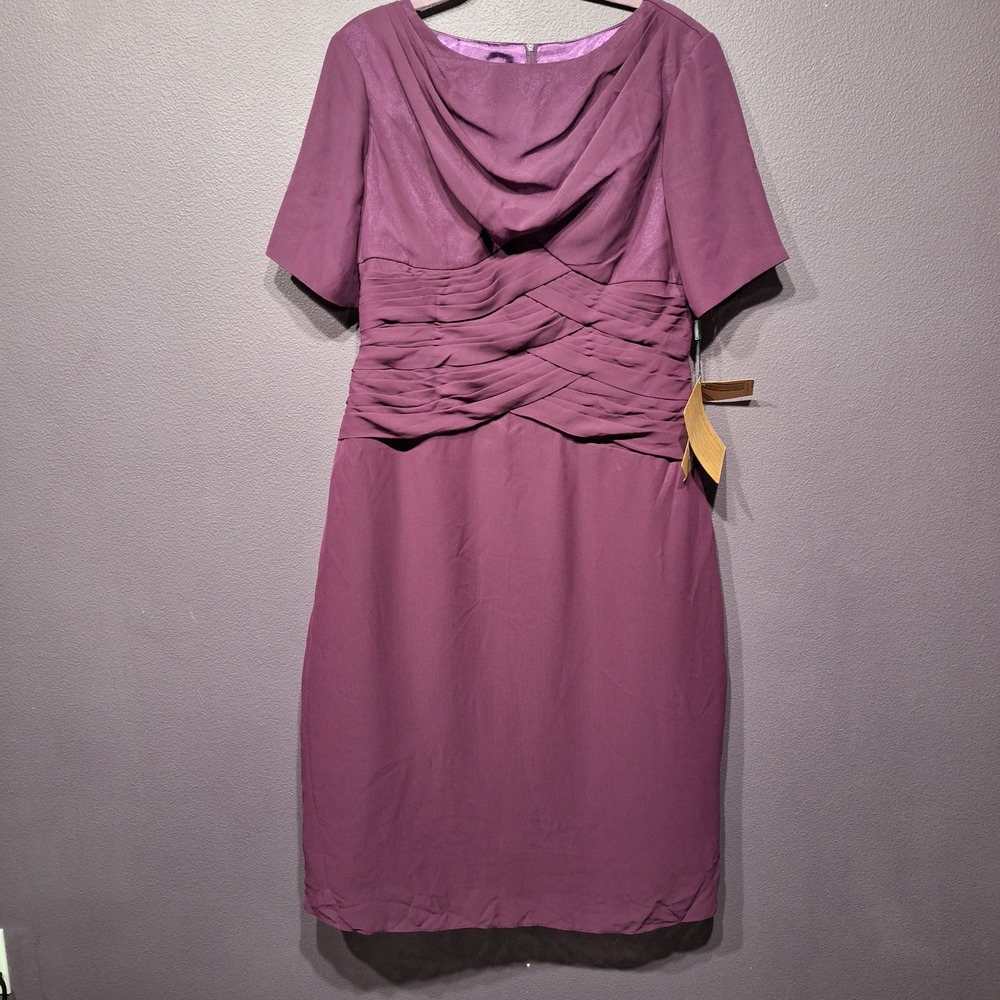 New Light in the Box grape purple cocktail bridesmaid dress womens 16